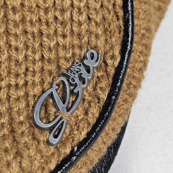 Jamont Men's Knit Flat Padded Warm Beret Caps Casual Wool And Leather Hat - Picture 4 of 12